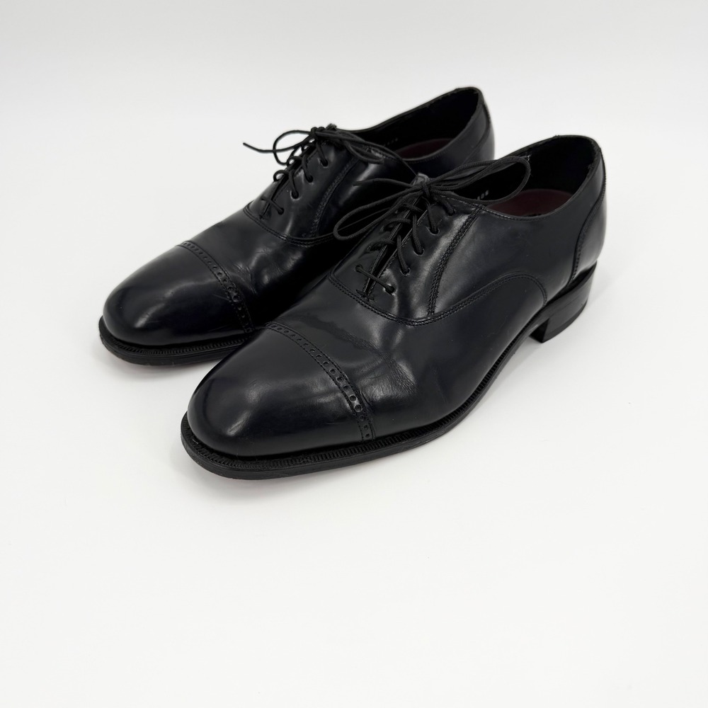Florsheim Lexington 17067-01 Cap Toe Black Leather Classic Oxford Shoe Men 12D